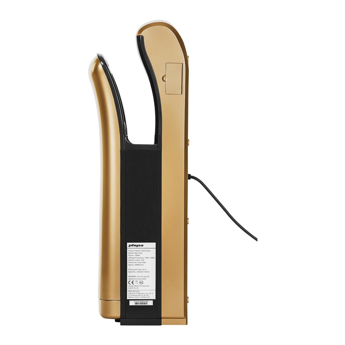 Händetrockner  1200W / 230 V, Gold - Image 2