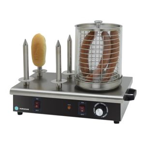 Hot Dog Maker mit 4 Heizspießen und 180 mm Korbdurchmesser
