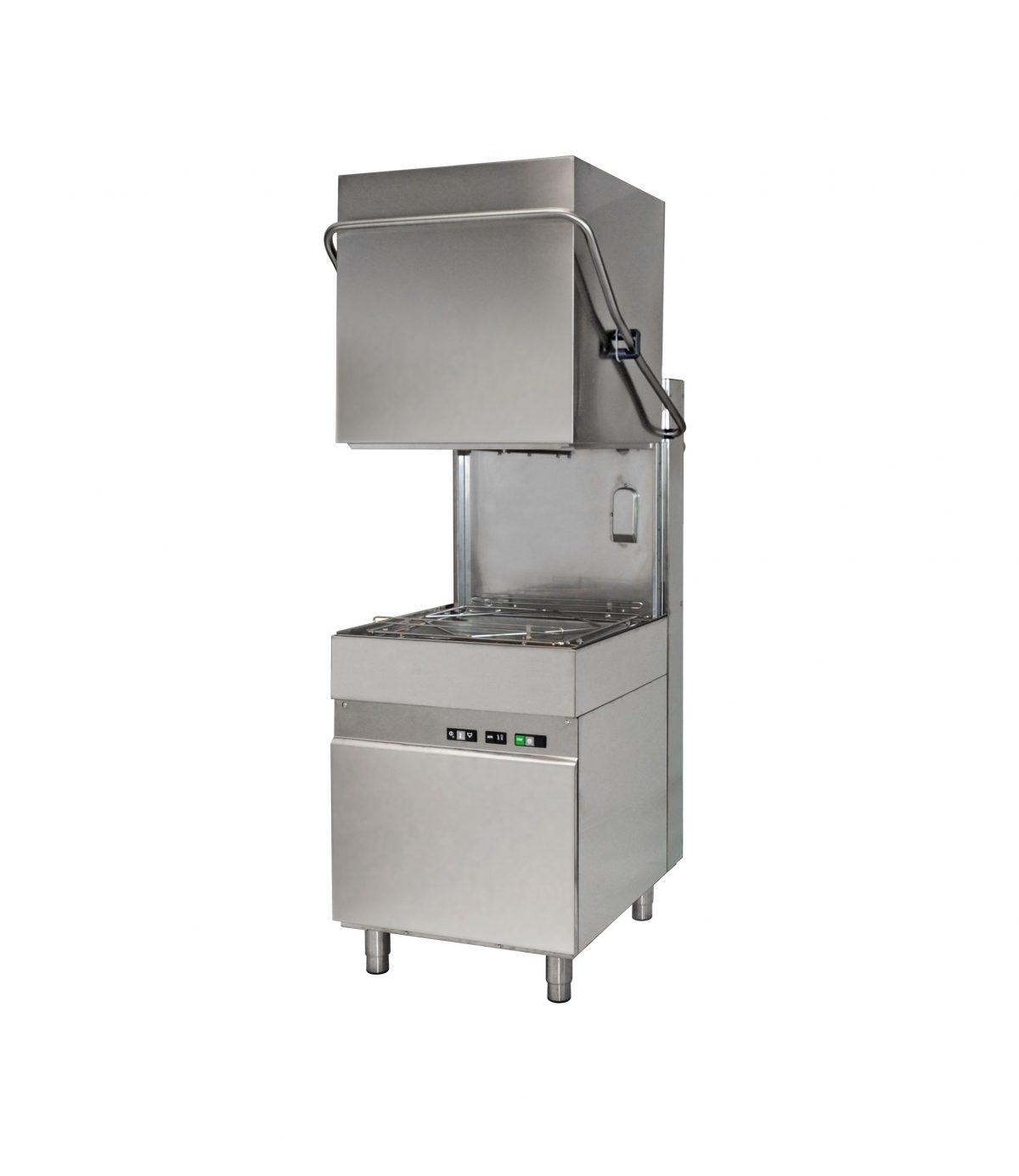 Durschubspülmaschine mit Abwasserpumpe 500x500 mm Korbmaß