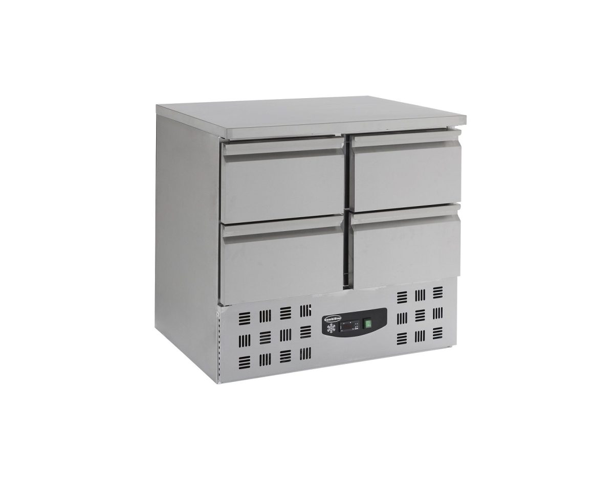 Kühltisch mit 4 Schubladen / 257 Liter / 900x700x875 mm
