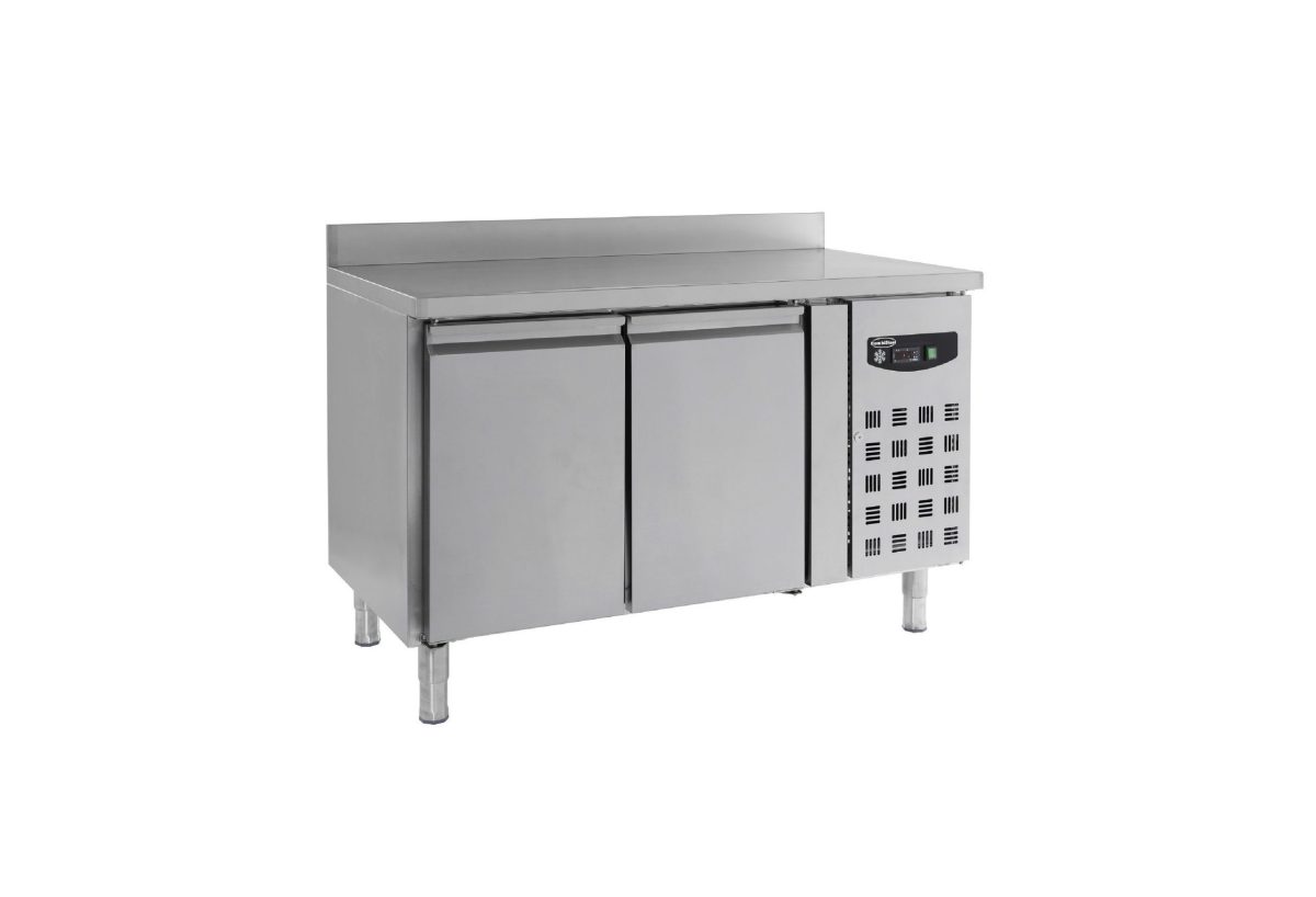 Kühltisch mit 2 Türen + Aufkantung / 282 Liter / 1360x700x850 mm