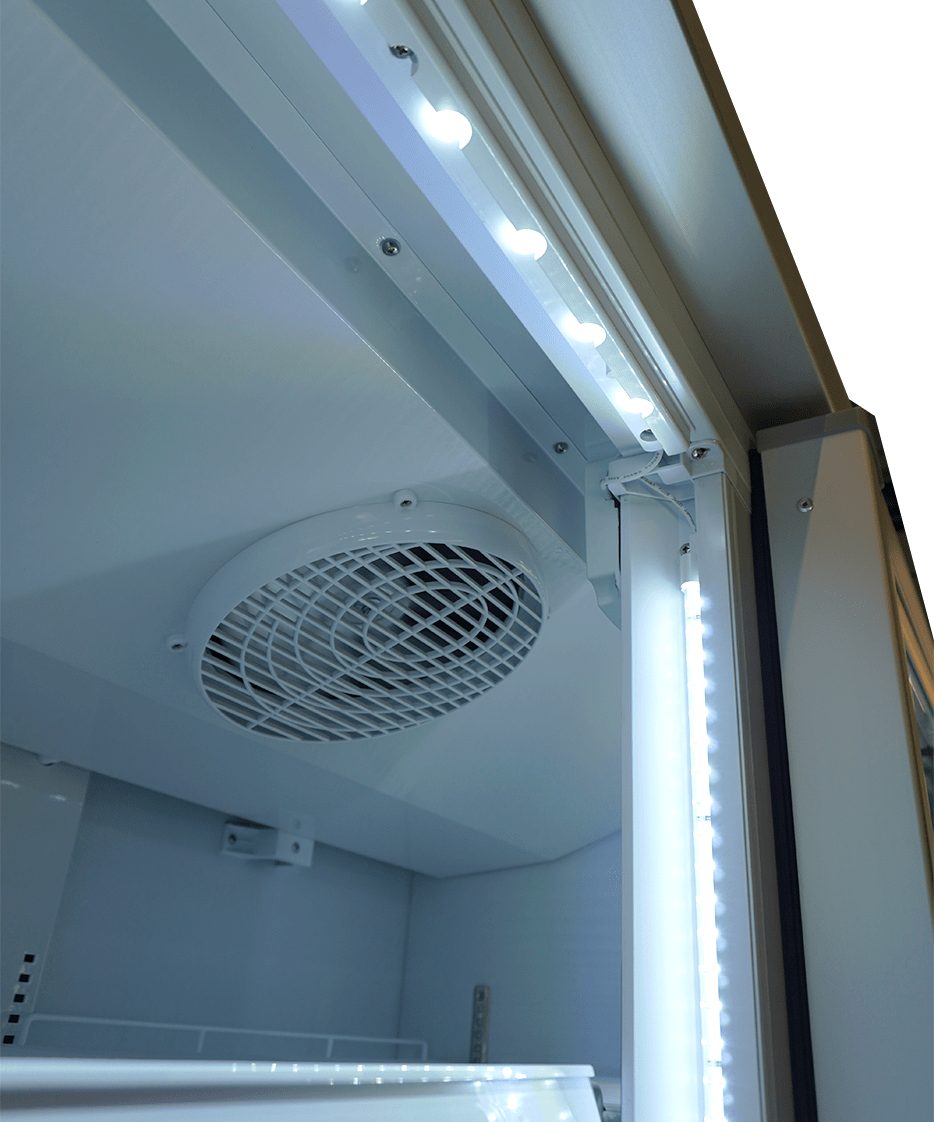 Kühlschrank mit 2 Glastüren 1000 Liter – Bild 2