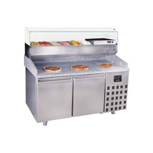 Pizzatisch mit 2 Türen / 380 Liter / 1550x800x1080 mm