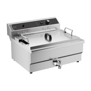 Elektro Tischfriteuse 25 Liter mit Abflussventil 400V