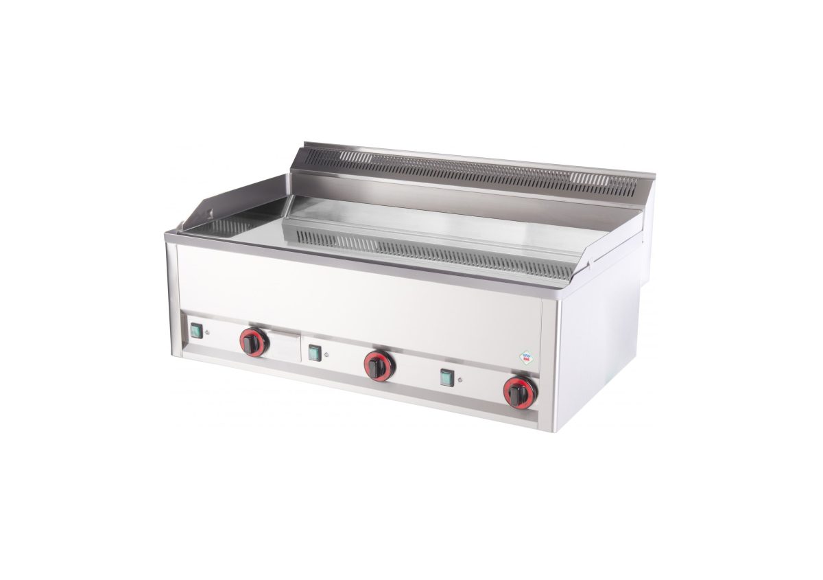 Elektro Grilleplatte Glatt, 990x600x290 mm, verchromt, 9 kW, 400 V
