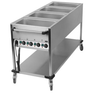 Bain-Marie-Wagen-Fahrbar 4x GN 1/1, 650x1700x900 mm