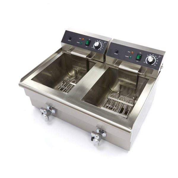 Doppel Fritteuse 2x13 Liter 230V – Bild 3