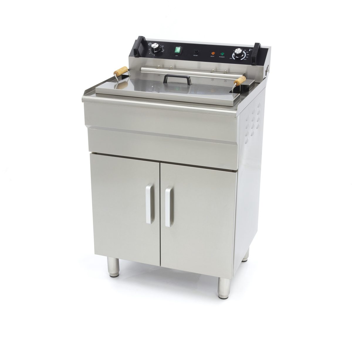 Gastro Fritteuse  Elektrisch 45 Liter mit Ablasshahn und Schrank 7500 Watt