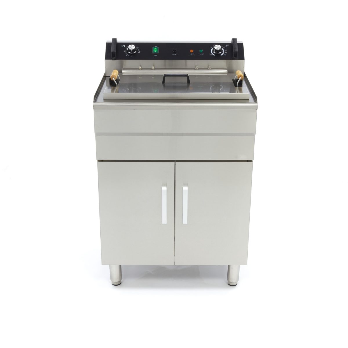 Gastro Fritteuse  Elektrisch 45 Liter mit Ablasshahn und Schrank 7500 Watt – Bild 2