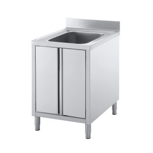 Edelstahl Spülschrank 70x70 mit Aufkantung