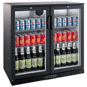Flaschenkühlschrank mit 208 Litern (Schwarz)