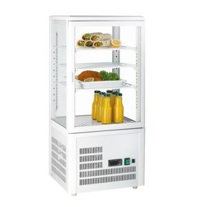 Mini Kühlvitrine 68 Liter Weiß