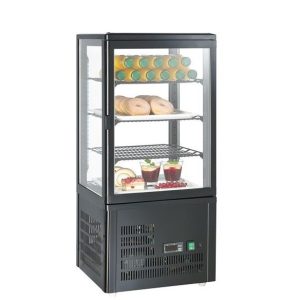 Mini-Kühlvitrine 68 Liter Schwarz