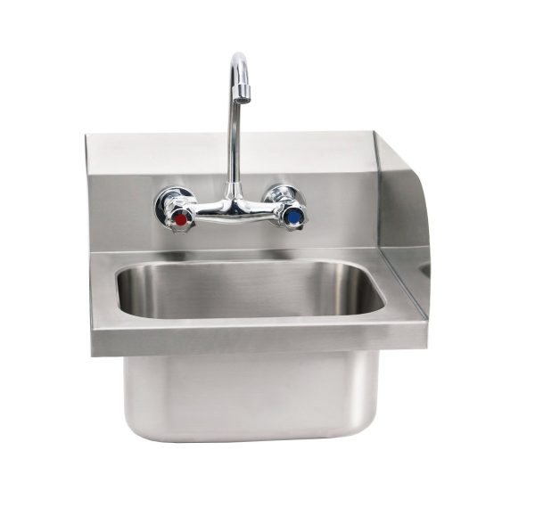 Handwaschbecken mit Spritzschutz Aufkantung