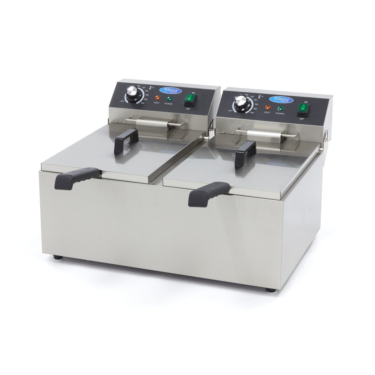 Doppel Kaltzonen Fritteuse 2 x 11 Liter 230V