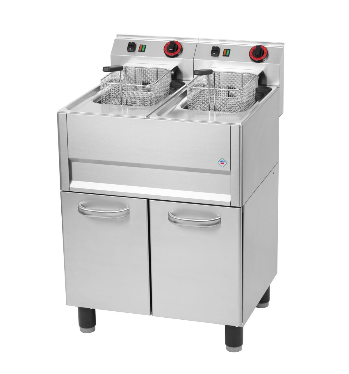 Fritteuse elektrisch doppelt 12 kW, 8+8 Liter mit Unterbau 400 V
