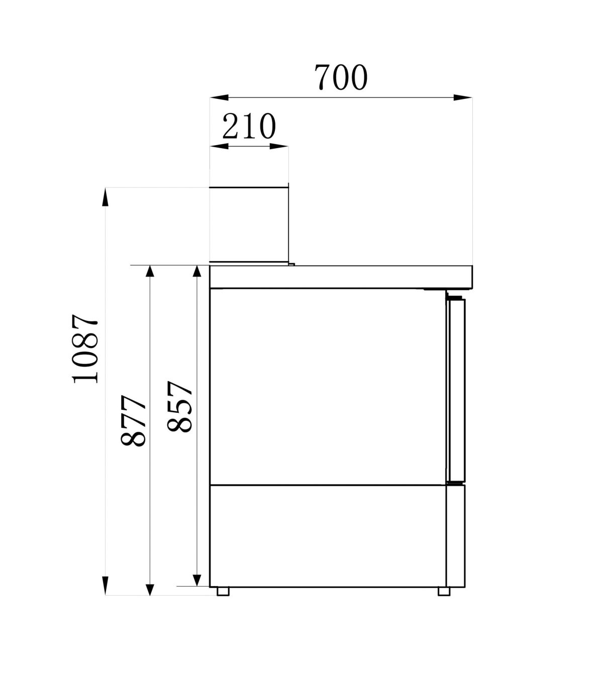 Pizzakühltisch mit 3 Türen / 402 Liter / 1368x700x1090 mm – Bild 3