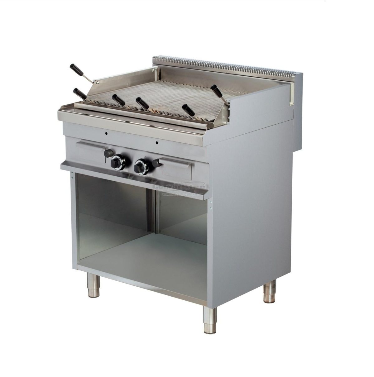 Gas Lavasteingrill gerillt 80×70 cm