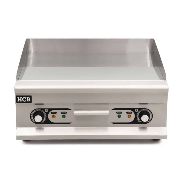 Elektro Grillplatte Glatt Chroom / 60x52x31 cm / 400V / 5 kW – Bild 2