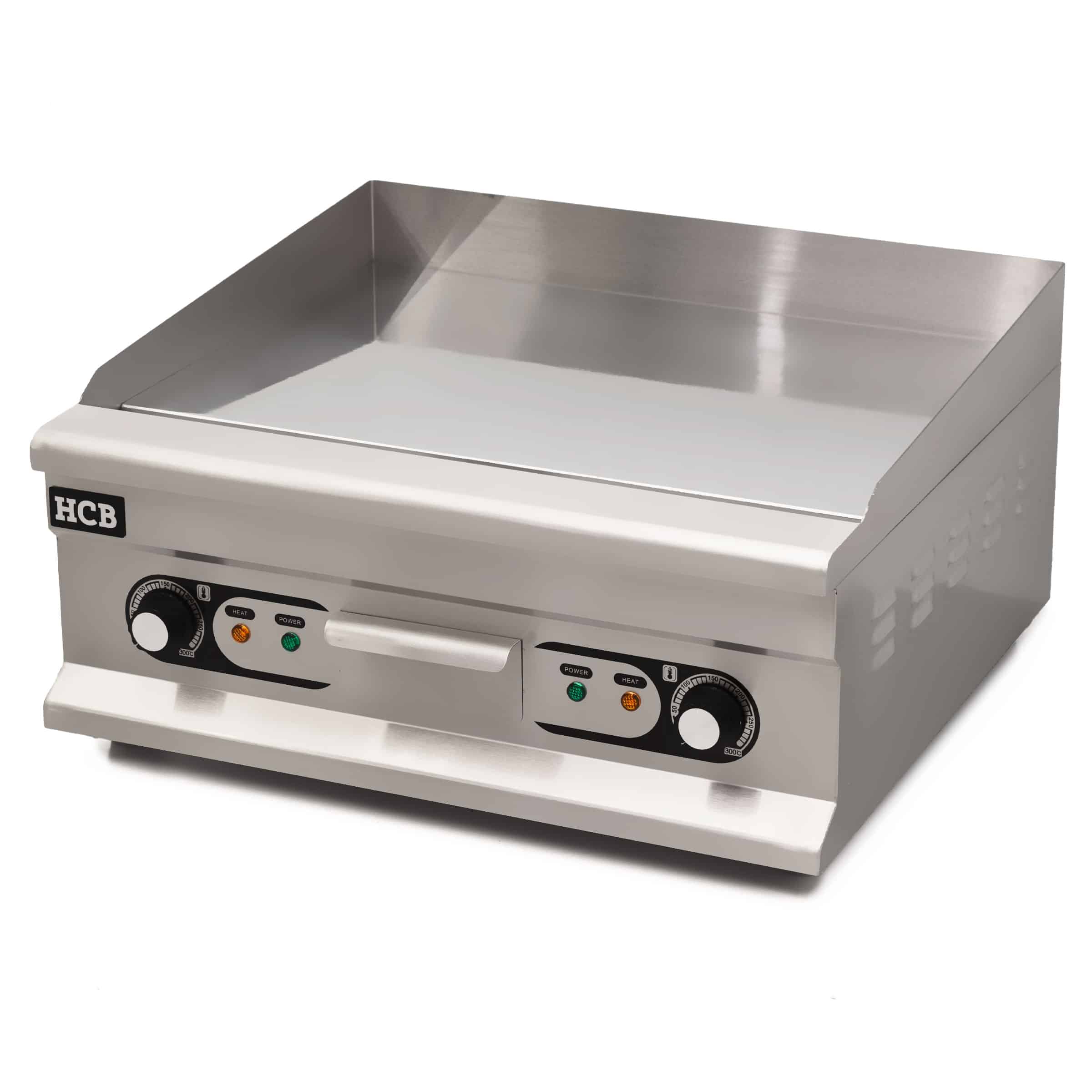 Elektro Grillplatte Glatt Chroom / 60x52x31 cm / 400V / 5 kW – Bild 3