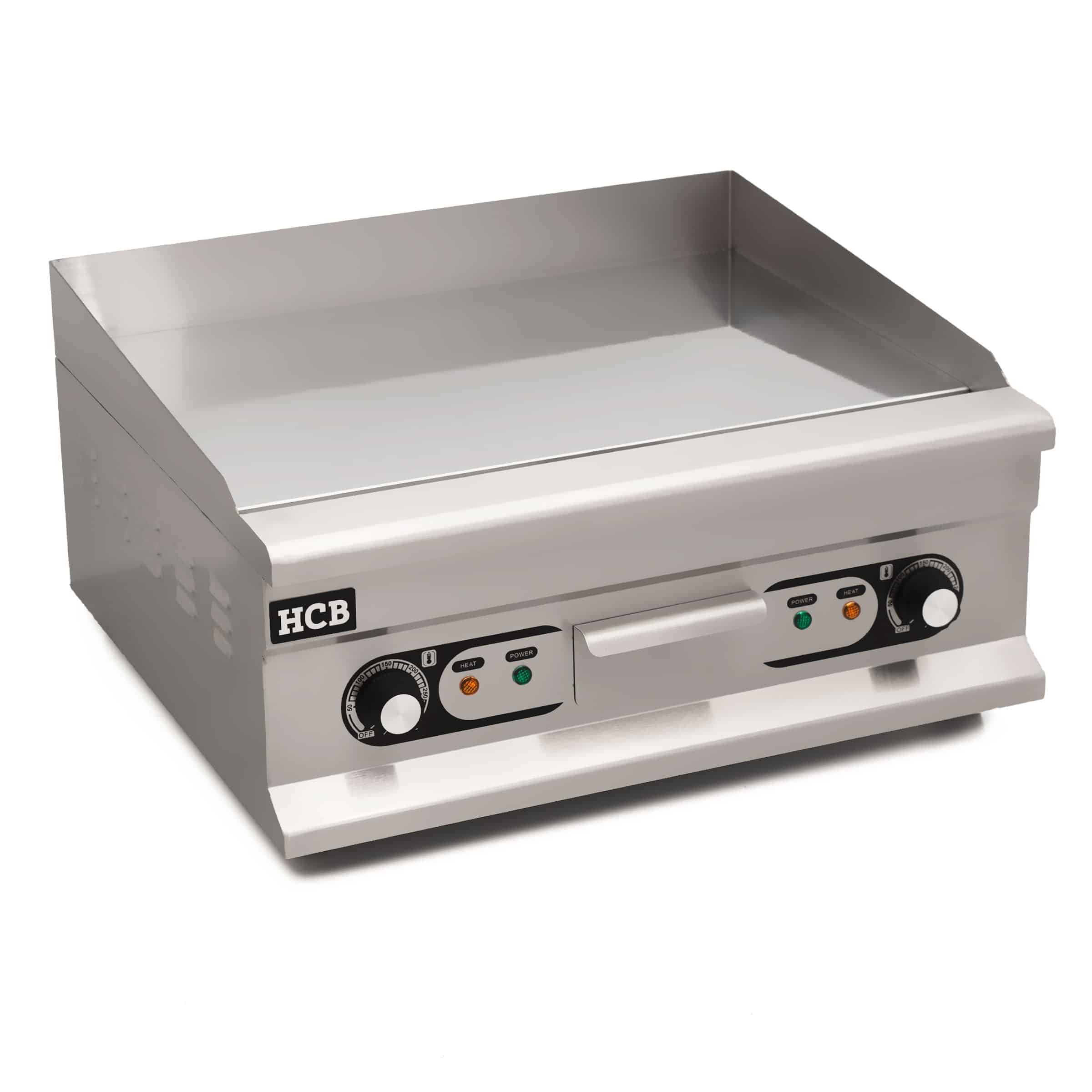 Elektro Grillplatte Glatt Chroom / 60x52x31 cm / 400V / 5 kW