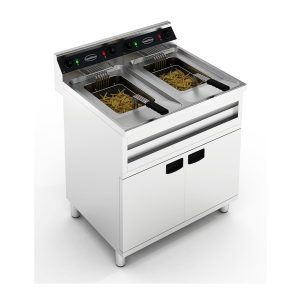 Elektro Fritteuse 2×12 Liter 2×9 kW