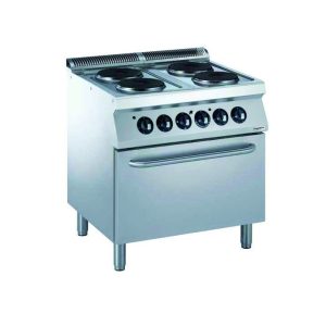 Elektro Herd mit 4 Platten und Elektro Backofen 800 x 700 mm