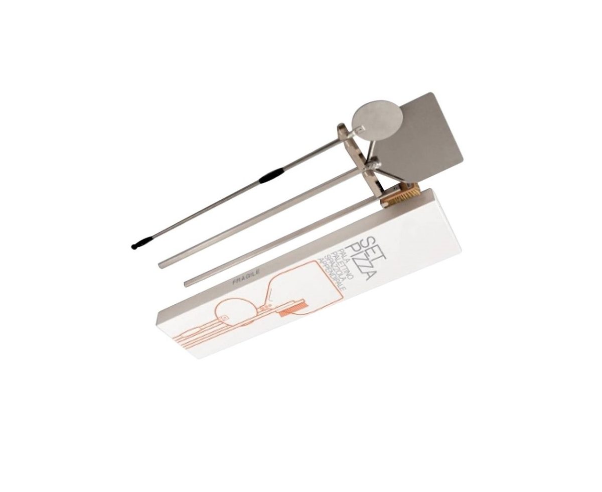 Pizza Basic Set, Pizzaschaufel, kleine Pizzaschaufel, Bürste und Wandschaufelträger