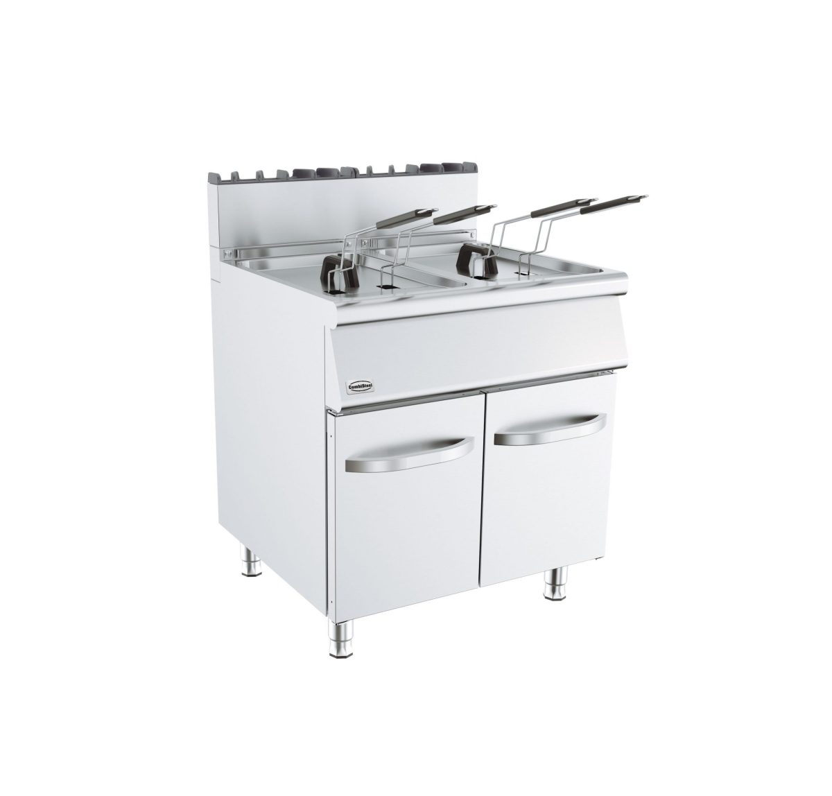 Gas Fritteuse 2×15 Liter 800 x 700 mm ( 4 Körbe)