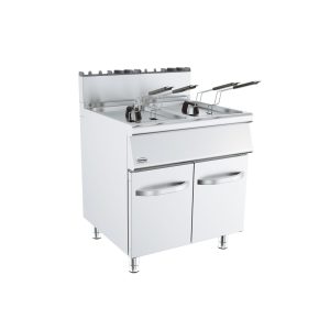 Gas Fritteuse 2×15 Liter 800 x 700 mm ( 4 Körbe)
