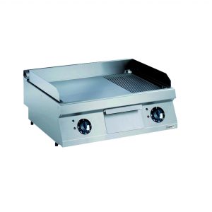 Elektro Chrom Grillplatte Glatt/Gerillt 800 x 700 mm