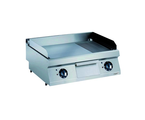 Elektro Chrom Grillplatte Glatt/Gerillt 800 x 700 mm