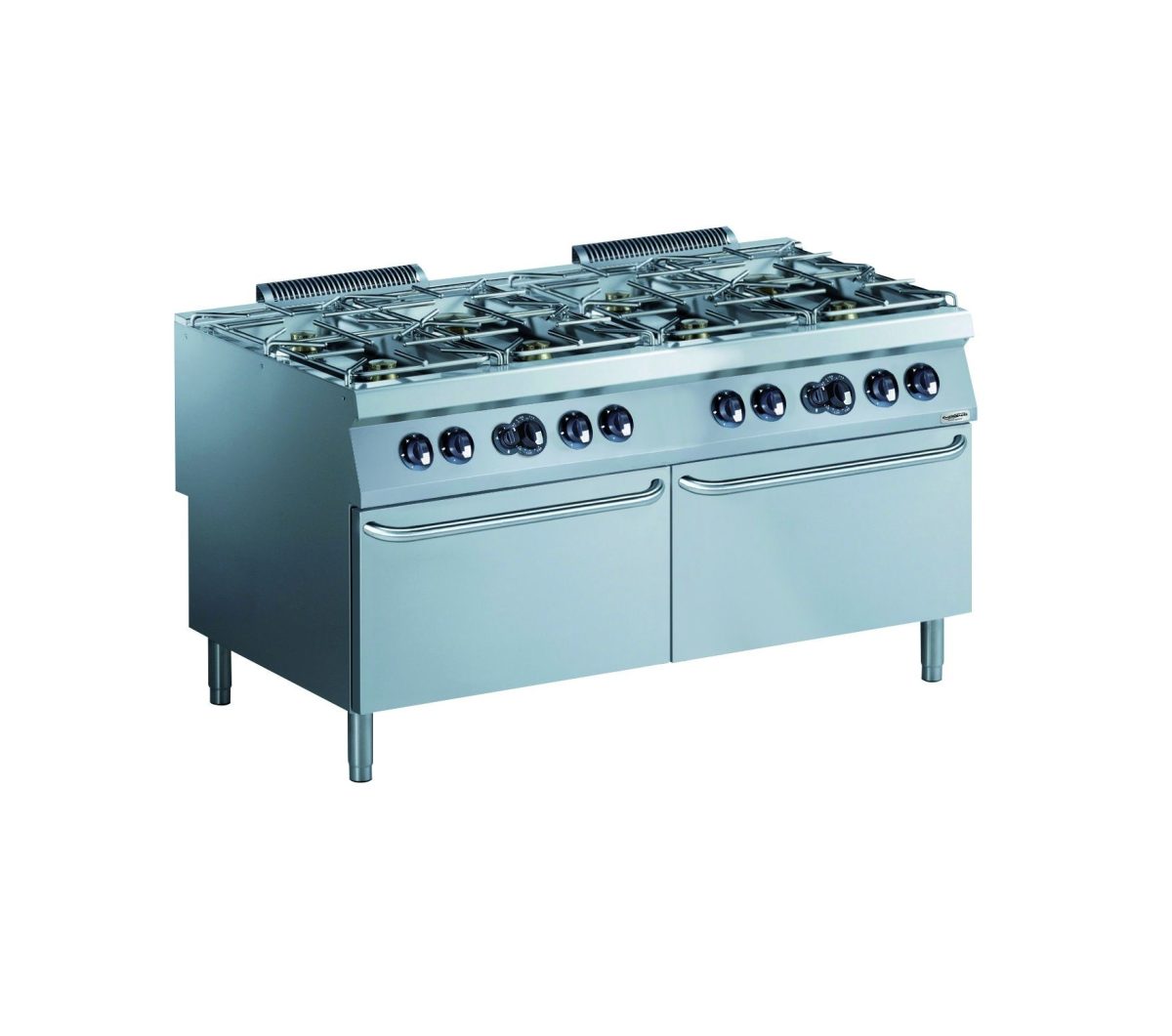 Gasherd mir 8 Brenner und 2 Gasbackofen 1600 x 900 mm