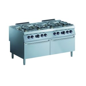Gasherd mir 8 Brenner und 2 Gasbackofen 1600 x 900 mm