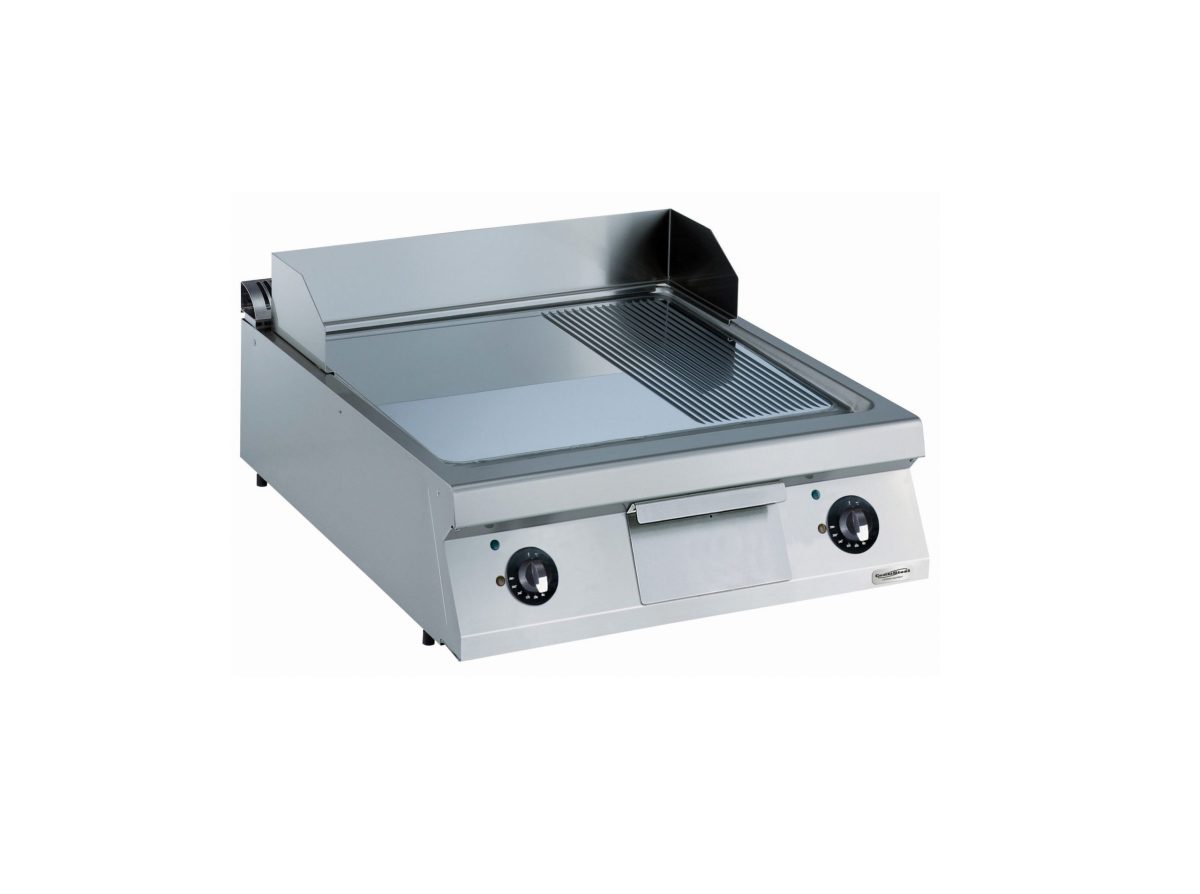 Elektro Chrom Grillplatte Glatt / Gerillt 800 x 900 mm