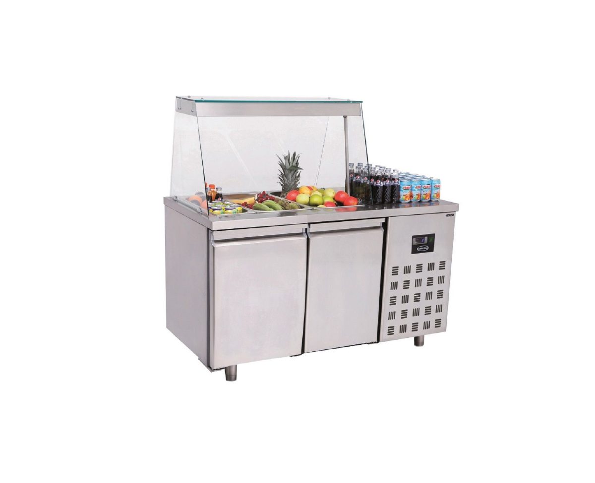 Saladette mit 2 Türen / 3 x 1/1 GN behälter / 1400x700x8500 mm