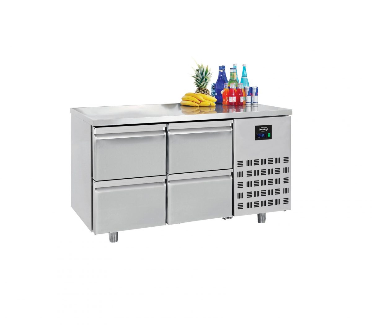 Kühltisch mit 4 Schubladen / 281 Liter / 1400x700x850 mm