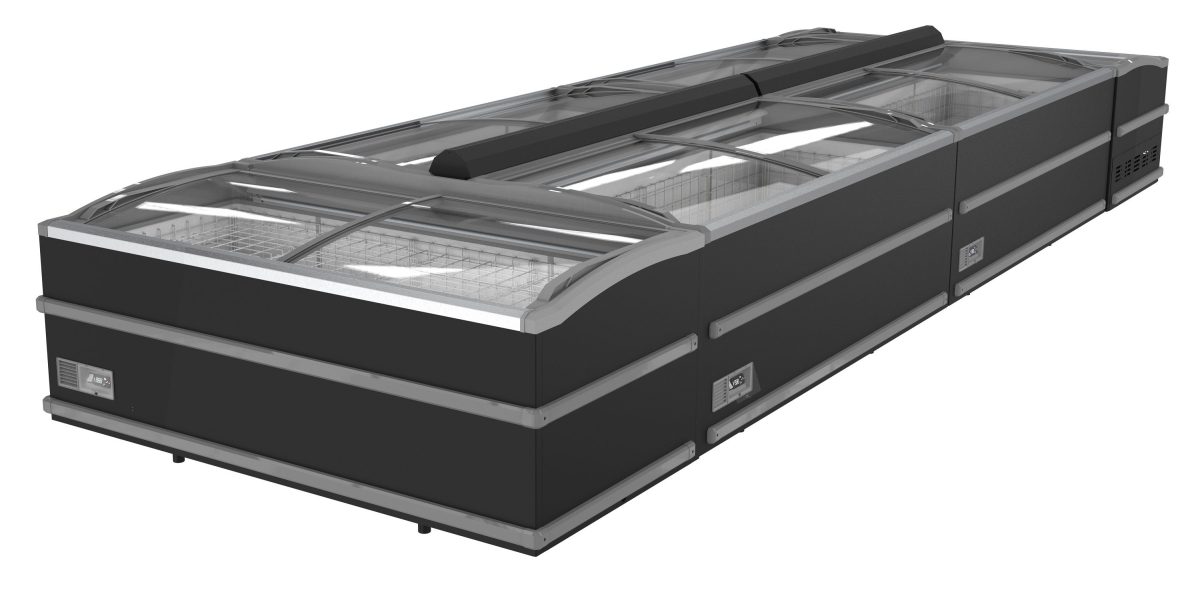 Supermarkt Tiefkuhltruhe Schwarz 1216 Liter / 2508x952x894 mm - Image 2