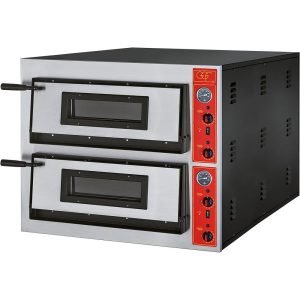 GGF Pizzaofen mit zwei Kammern, Vollschamott, 18 kW, 1010 x 1210 x 750mm (BxTxH)