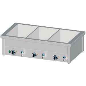 Bain-Marie Tischgerät mit separaten Becken, für 4x GN1/1410x600x310 mm