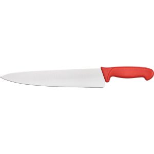 Kochmesser Premium, HACCP, Griff rot, Edelstahlklinge 25 cm