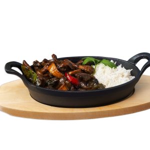 Mini-Servierpfanne mit Griffen, oval 210x150 mm
