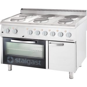 Elektro-Herd mit 6 Kochplatten, Umluft-Backofen GN 1/1 und eintürigem Unterschrank, Serie 700 ND