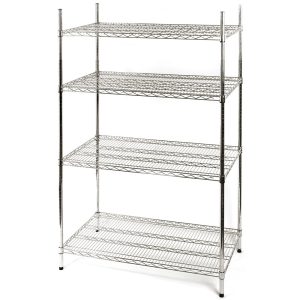 Lagerregal aus Chromstahl 1220x455x1800 mm