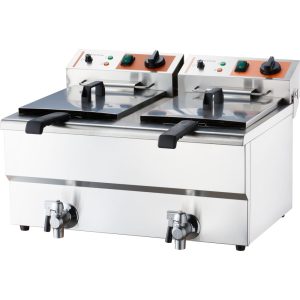 Doppel-Fritteuse CATERINA 2x10 Liter / 610x510x390 mm / 2x 3 kW / 230V