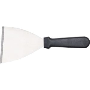 Spachtel aus Edelstahl, Kunststoffgriff schwarz, Klingenbreite 12 cm, Länge 24 cm