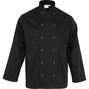 Nino Cucino Kochjacke, Modell „Chef“, Langarm, schwarz, Gr. S