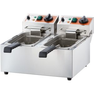 Doppel-Fritteuse CATERINA, 2x6 Liter / 415x430x265 mm) / 2x2 kW / 230 V