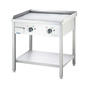 Elektro-Griddleplatte als Standgerät Glatt, Unterbau offen, 800 x 700 x 850 mm (BxTxH)