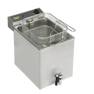 ROLLER GRILL Fritteuse mit Ablasshahn 12 Liter / 6,4 kW / Abmessung 350 x 470 x 350 mm (BxTxH)